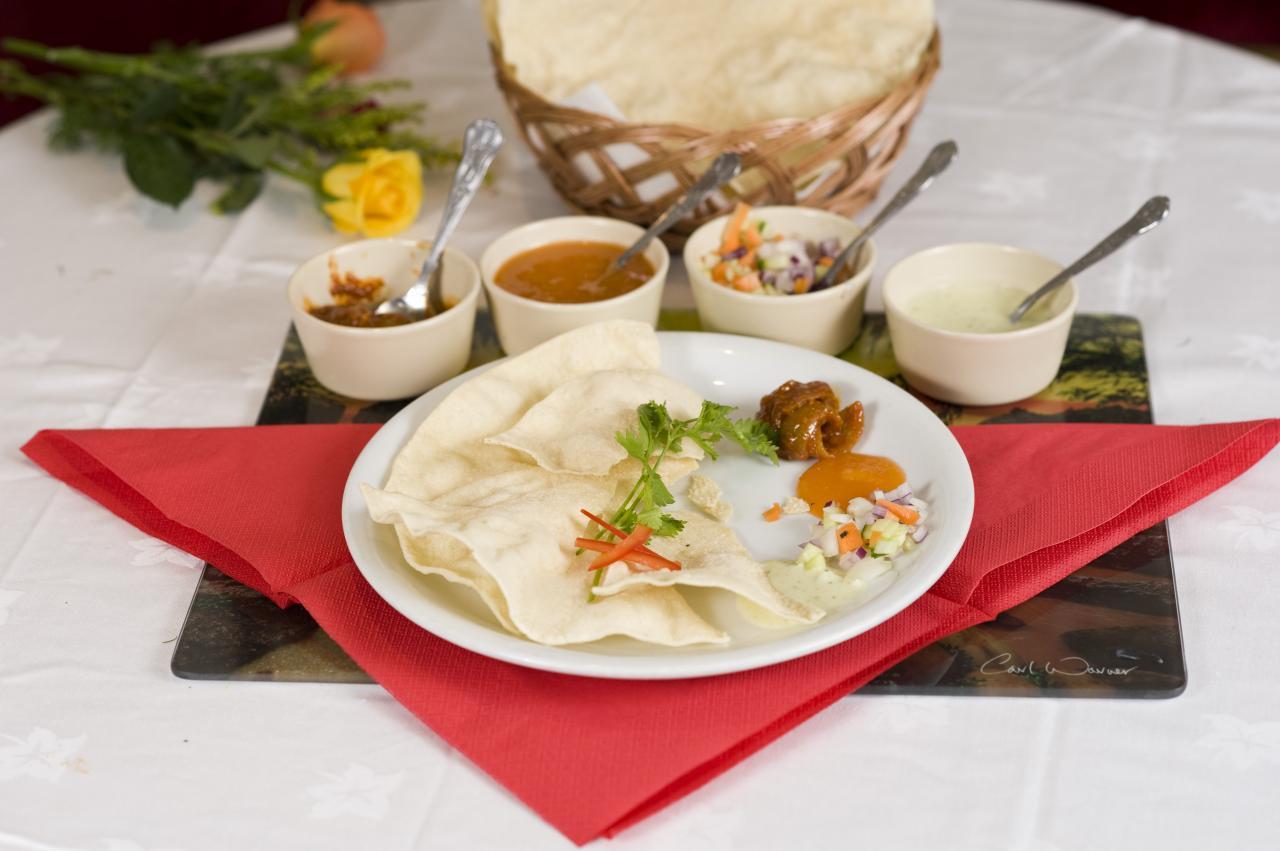 Papadum with Chutneys